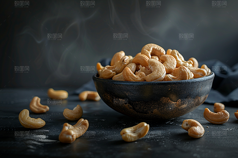 腰果美味坚果摄影图