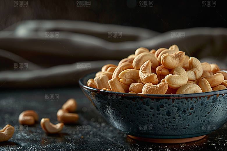 腰果干果炒货摄影图