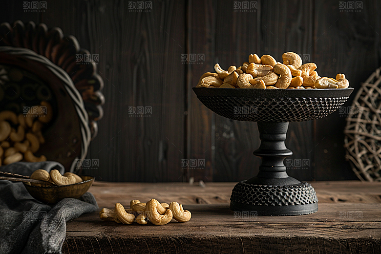 腰果美食干果摄影图