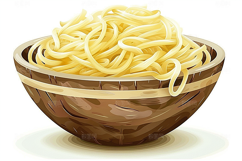 意大利面绘本风艺术感插画