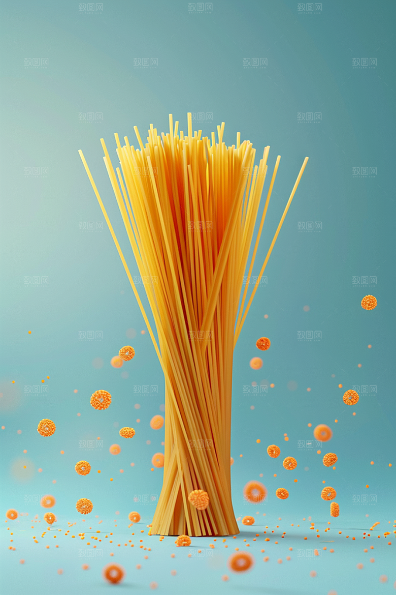 意大利面美食面食插画