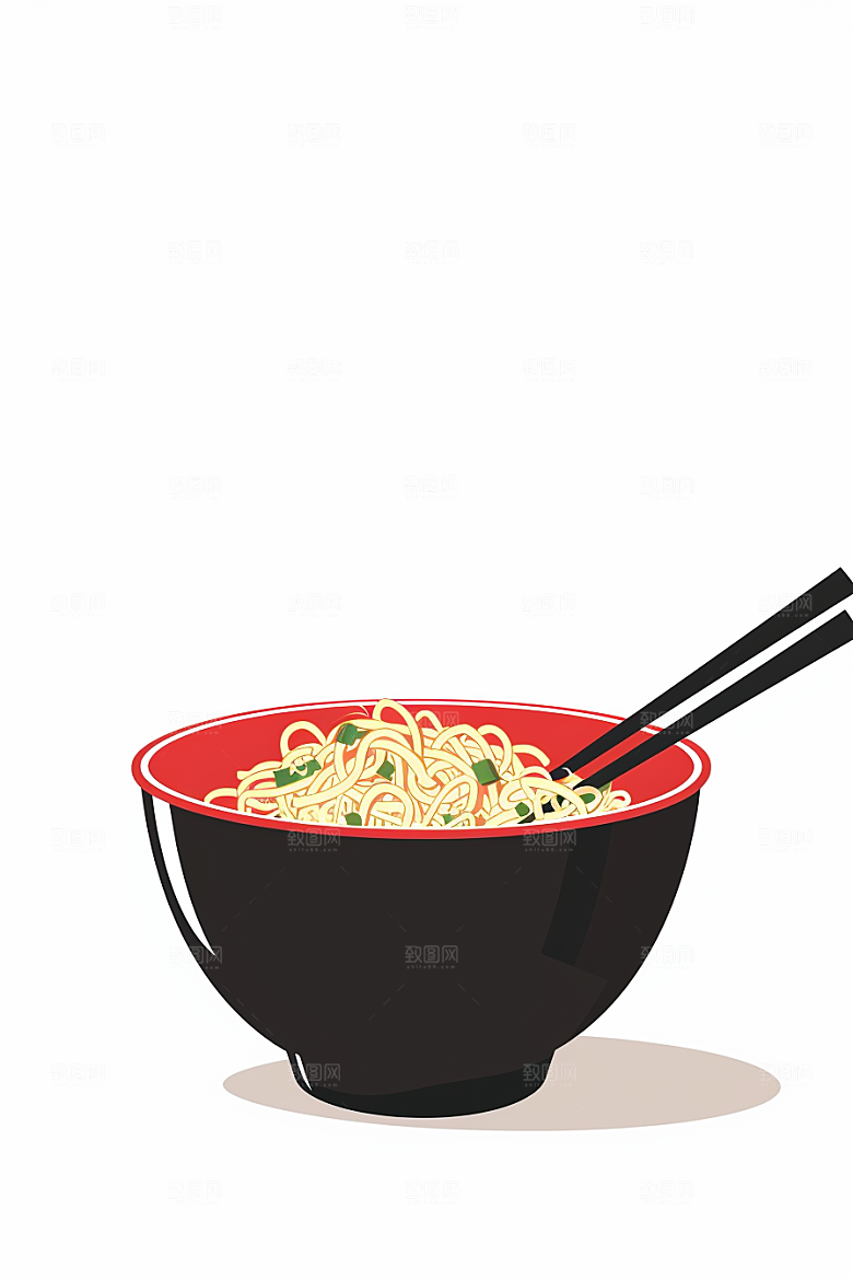 意大利面高清卡通插画