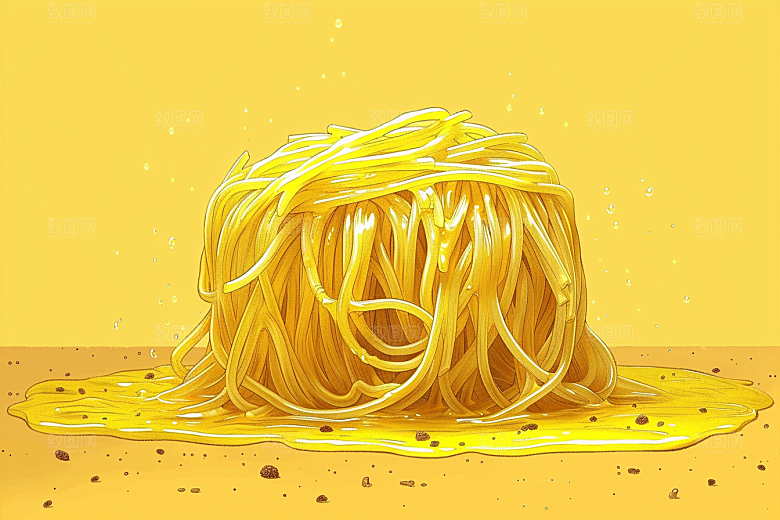 意大利面美食高清插画