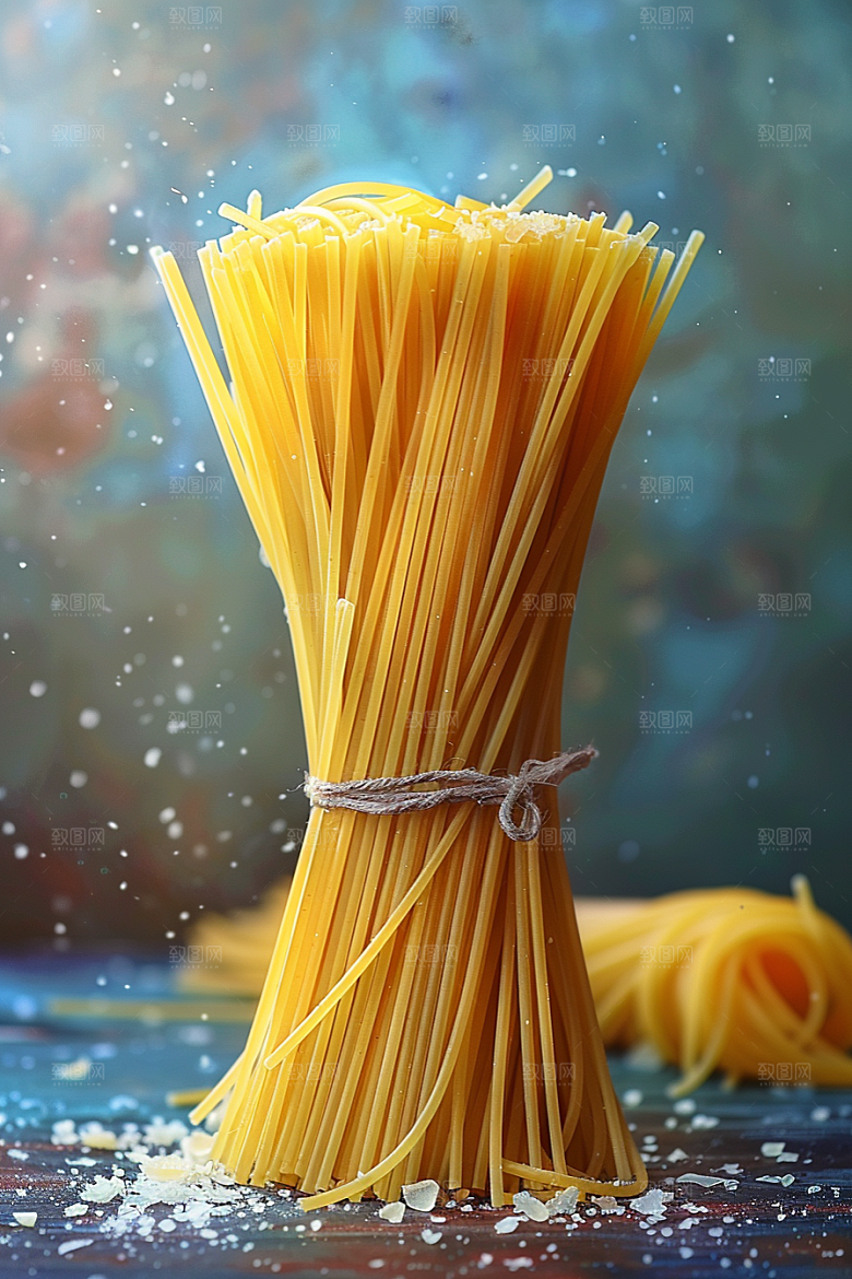意大利面美食面条插画