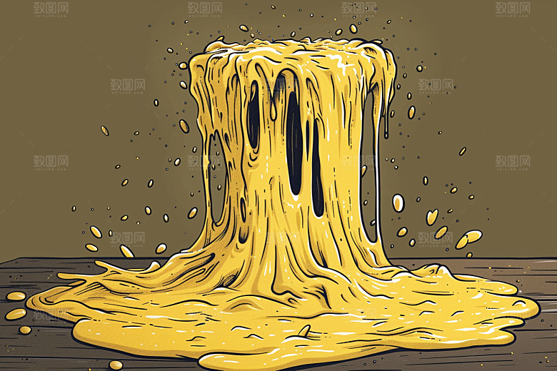 意大利面美食面条插画