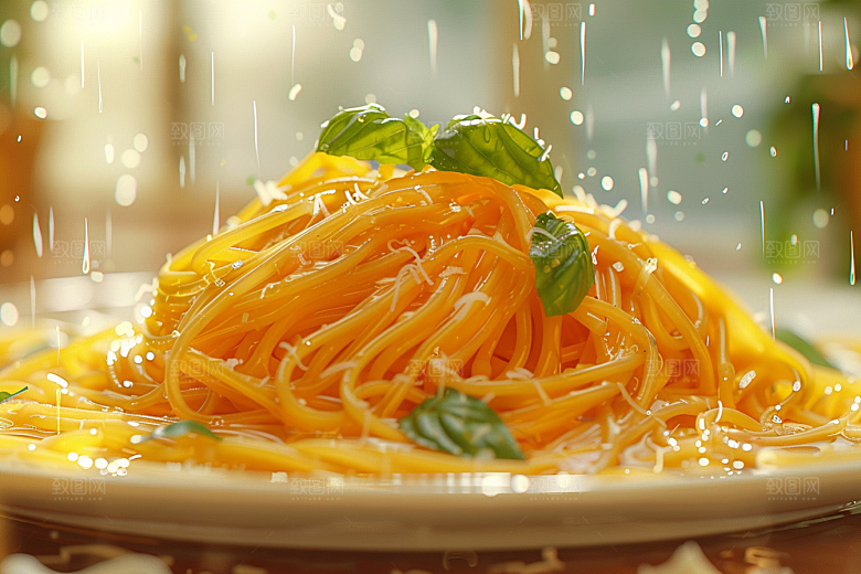意大利面面食卡通插画