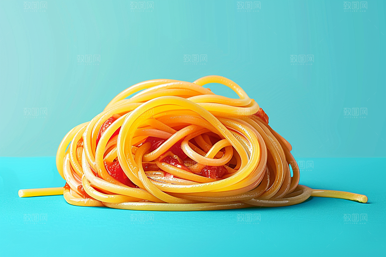 意大利面面条美食插画
