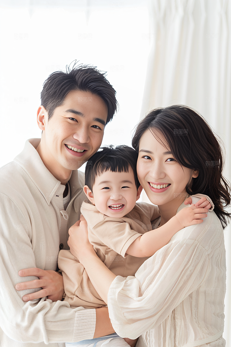 幸福一家人高清亲子摄影图