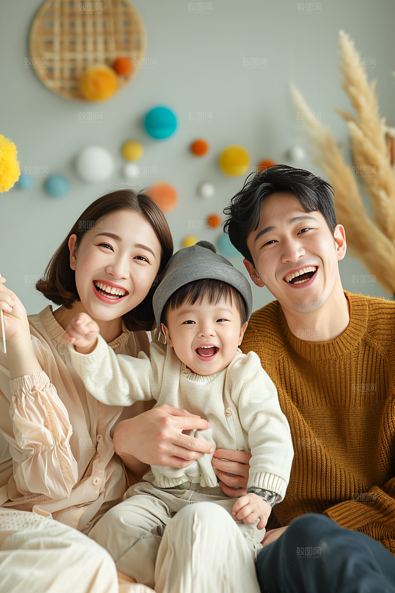 幸福一家人人物欢乐摄影图