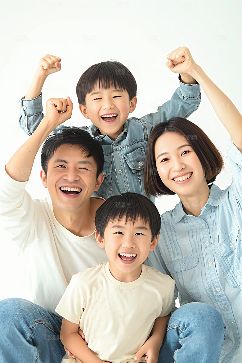 幸福一家人出游欢乐摄影图