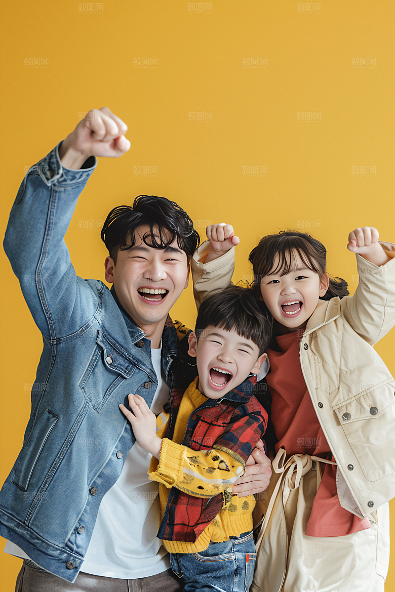 幸福一家人家庭开心摄影图