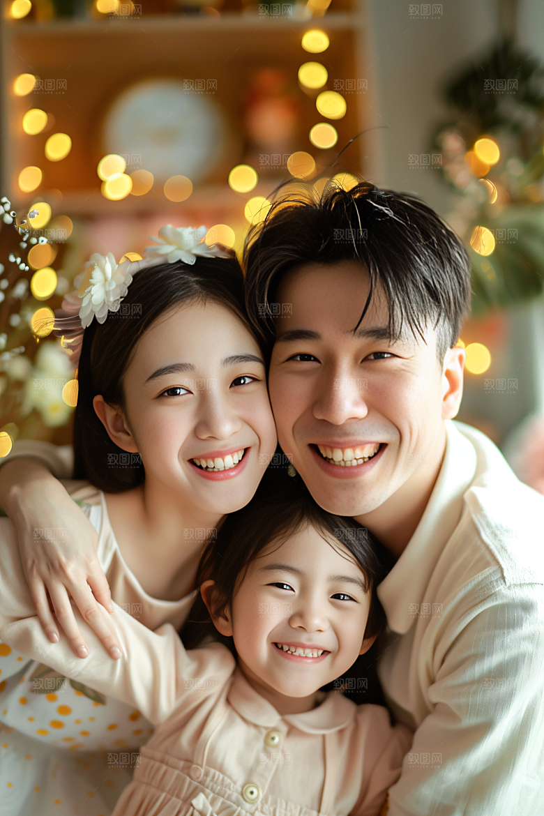 幸福一家人家庭欢乐摄影图