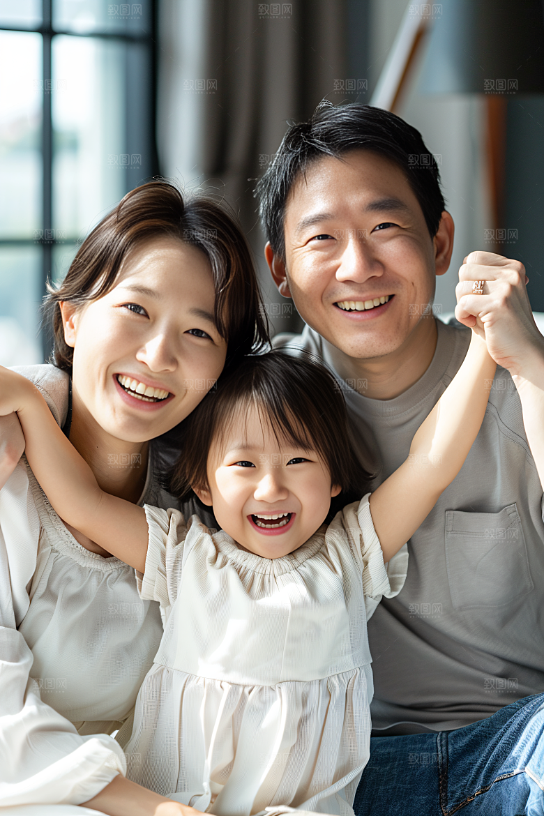 幸福一家人高清家庭摄影图
