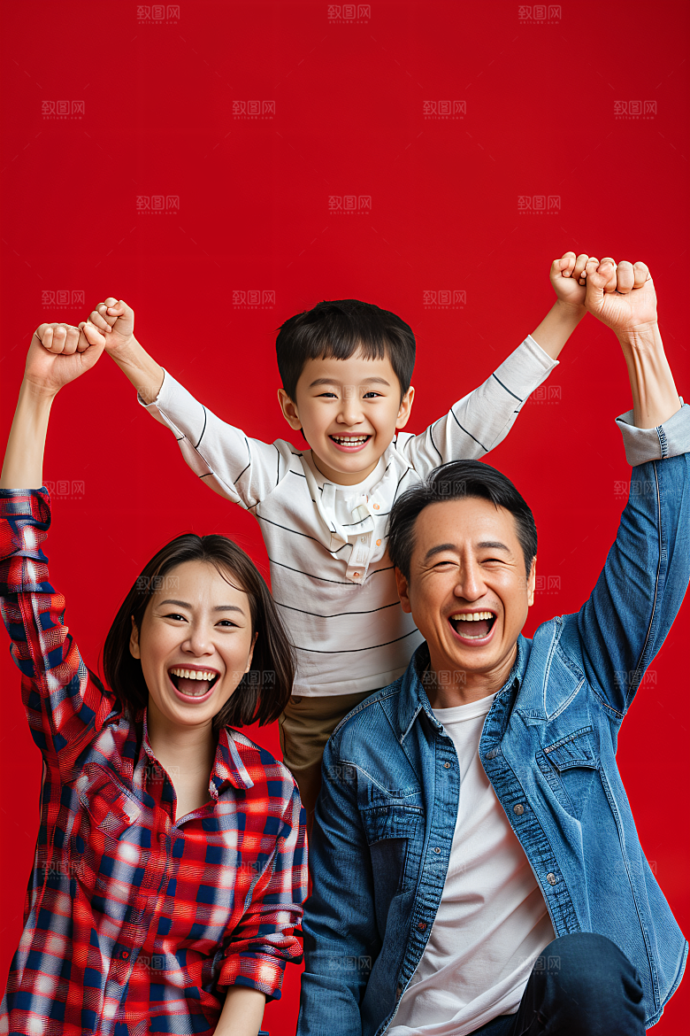 幸福一家人家庭高清摄影图