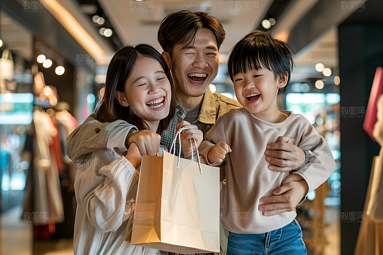 幸福一家人高清人物摄影图