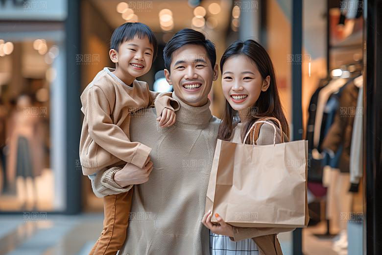 幸福一家人家庭高清摄影图