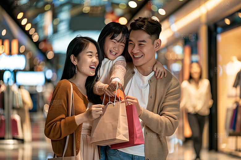 幸福一家人家庭高清摄影图