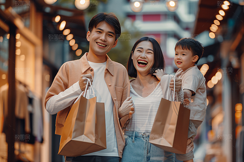 幸福一家人相聚肖像摄影图