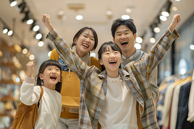 幸福一家人开心亲子摄影图