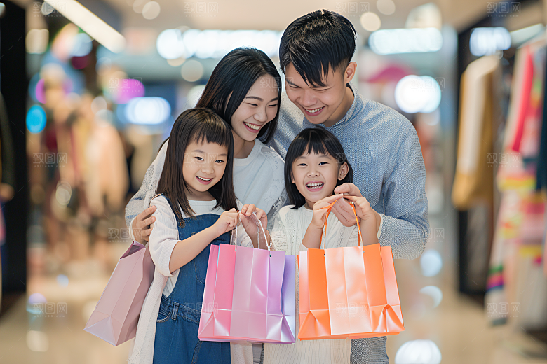 幸福一家人出行高清摄影图
