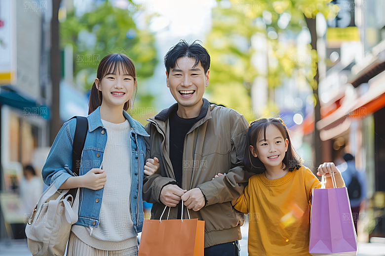 幸福一家人欢乐肖像摄影图