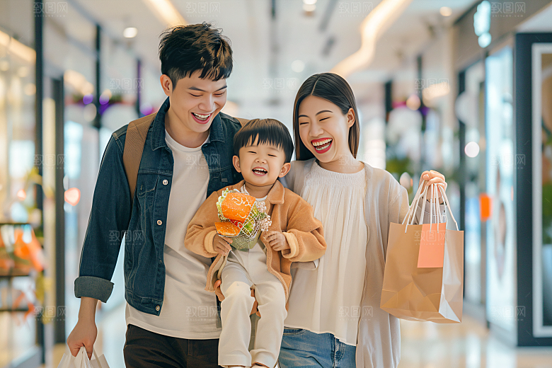 幸福一家人欢乐家庭摄影图