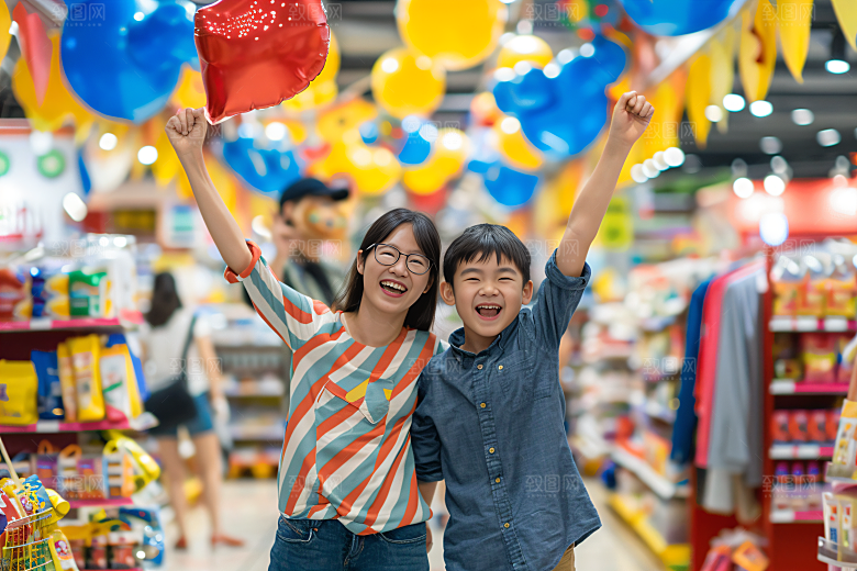 幸福一家人肖像相聚摄影图