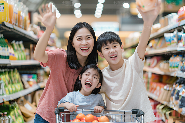 幸福一家人出游出行摄影图