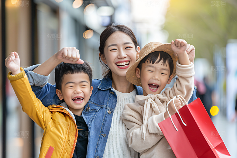 幸福一家人欢乐肖像摄影图