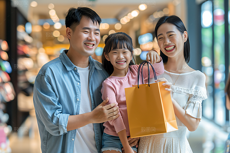 幸福一家人高清亲子摄影图
