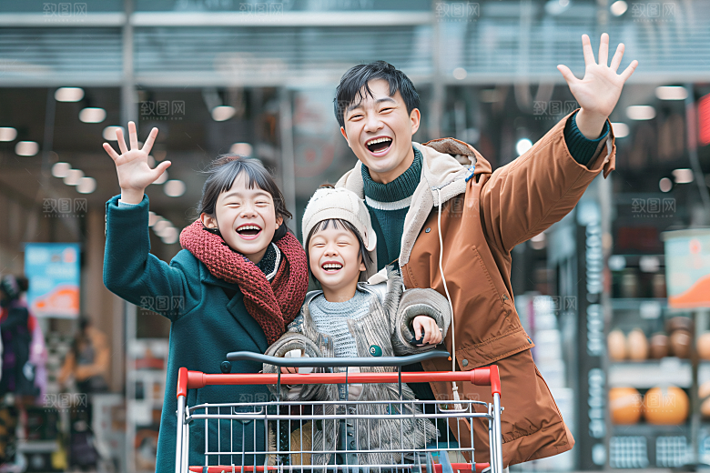幸福一家人开心人物摄影图