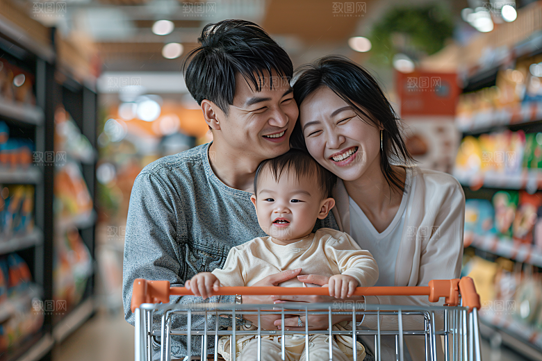 幸福一家人亲子高清摄影图