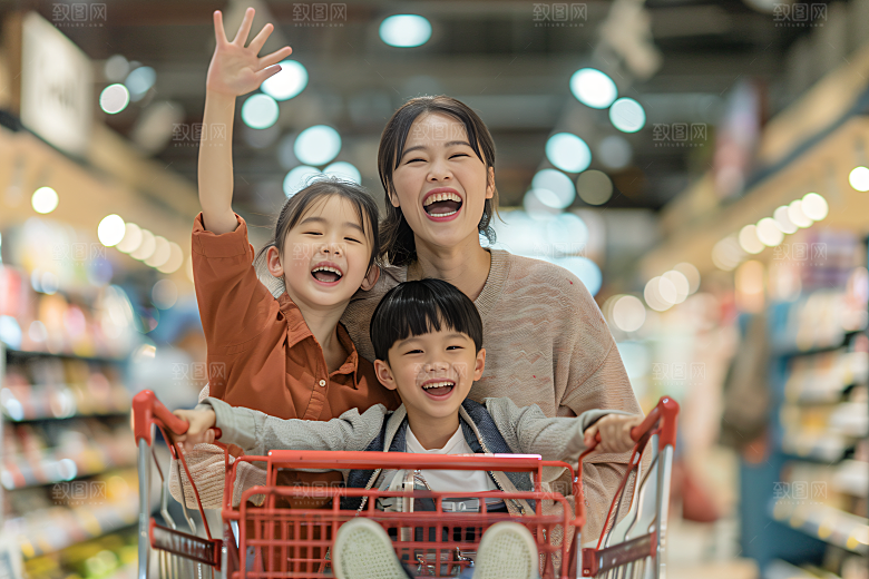 幸福一家人高清三口之家摄影图