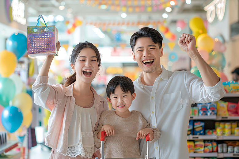 幸福一家人高清家庭摄影图