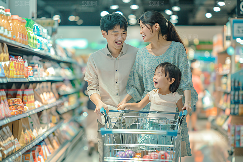 幸福一家人家庭肖像摄影图