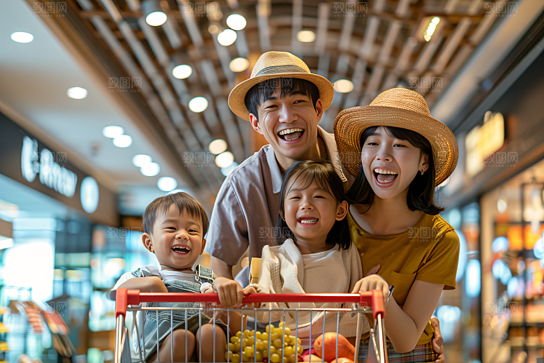 幸福一家人相聚开心摄影图