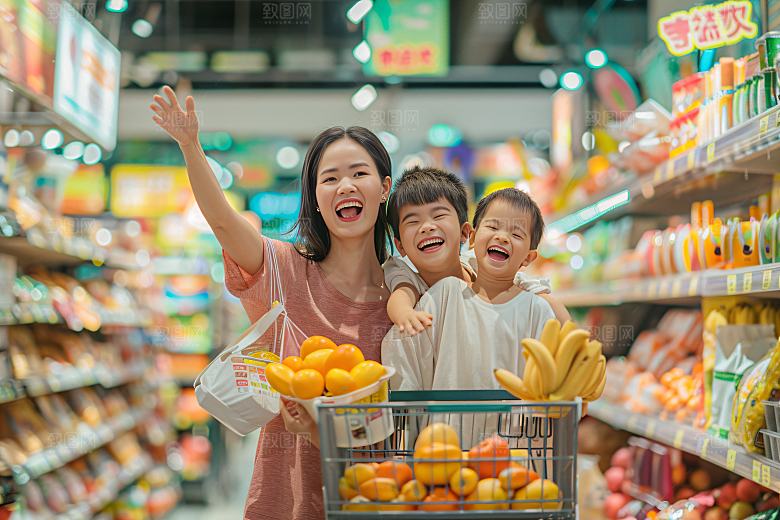 幸福一家人家庭肖像摄影图