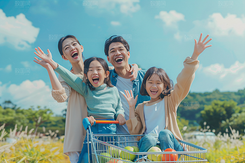 幸福一家人人物欢乐摄影图