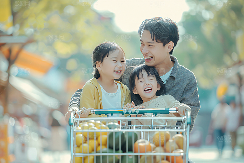 幸福一家人家庭肖像摄影图