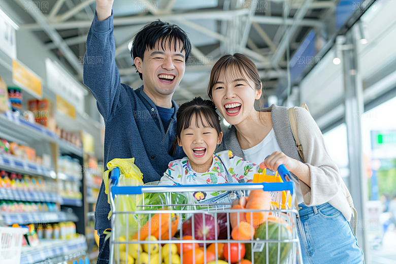 幸福一家人人物亲子摄影图