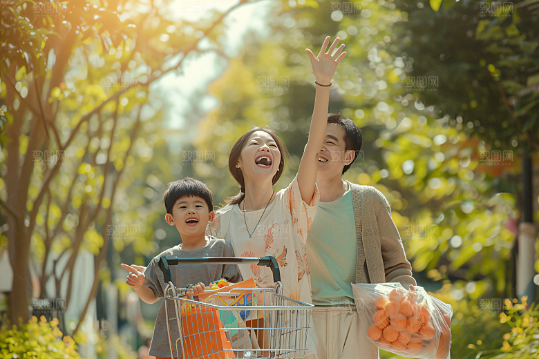 幸福一家人欢乐开心摄影图