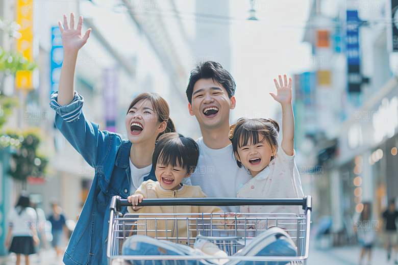 幸福一家人开心家庭摄影图