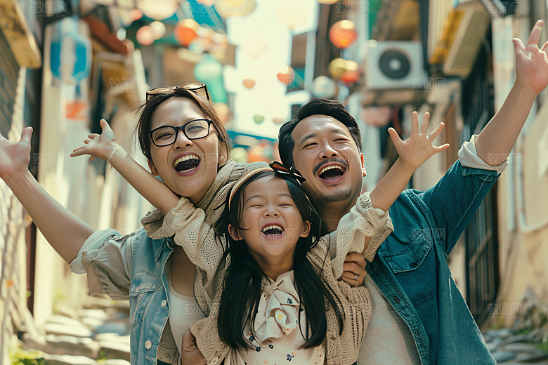 幸福一家人人物相聚摄影图