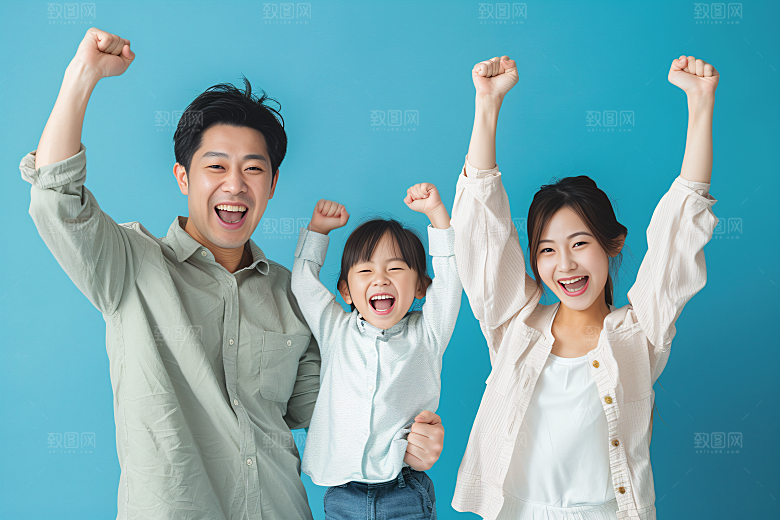 幸福一家人相聚家庭摄影图