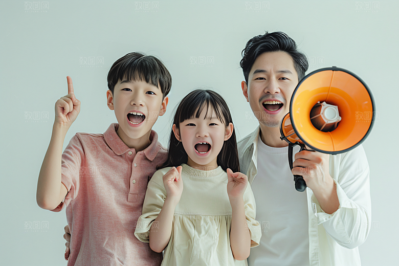 幸福一家人家庭相聚摄影图
