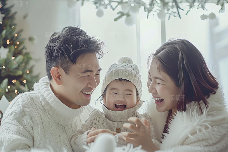 幸福一家人家庭高清摄影图