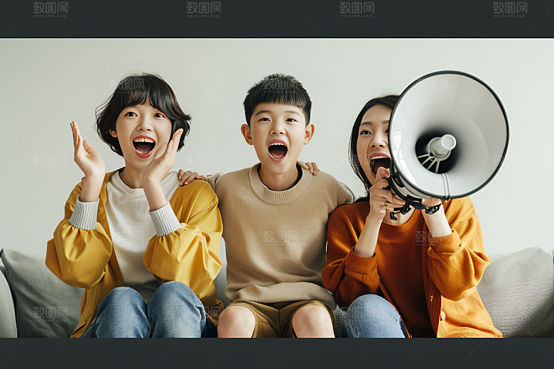 幸福一家人出行家庭摄影图