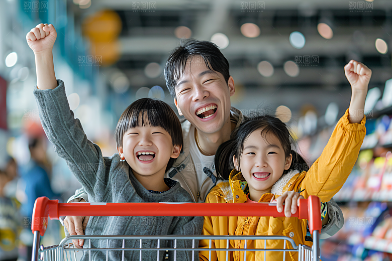 幸福一家人相聚家庭摄影图
