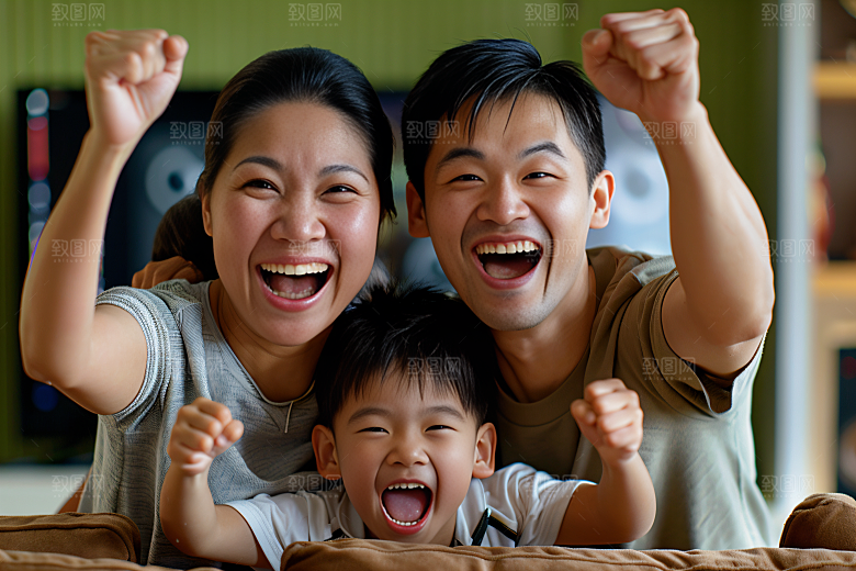 幸福一家人出游家庭摄影图