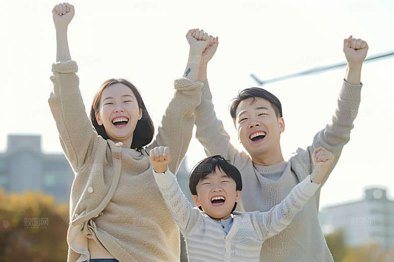 幸福一家人相聚人物摄影图